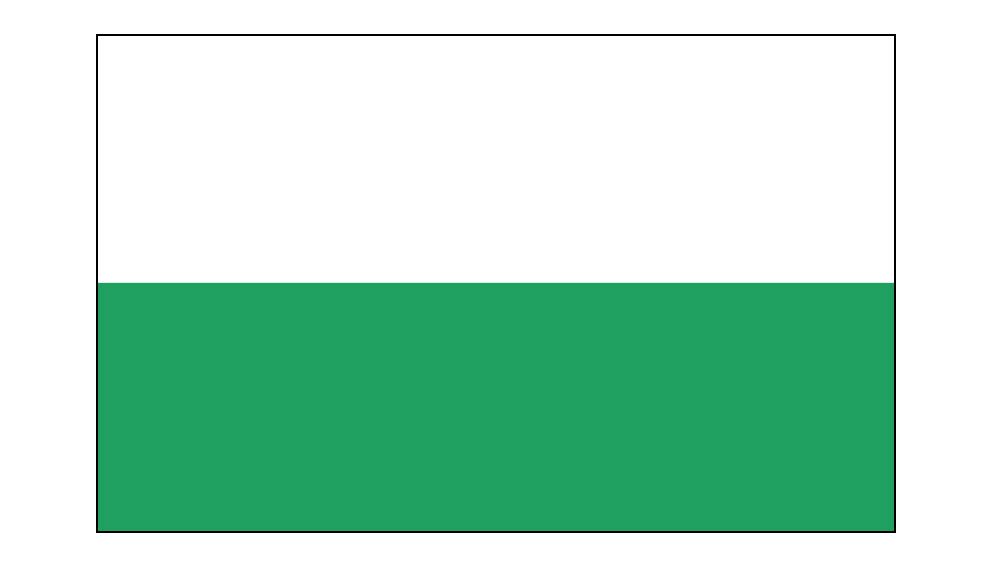 Flaga miasta Jaworzna - biało-zielona