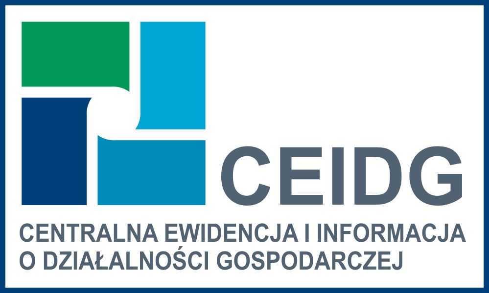 Prostokątne Logo Centralnej Ewidencji i Informacji o Działalności Gospodarczej