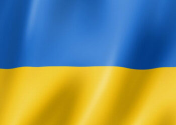 Flaga ukraińska - niebiesko - żółta