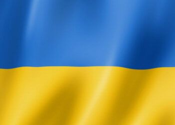 Flaga ukraińska - niebiesko - żółta